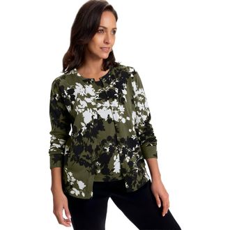 Jessica London Fine Gauge Button-Front Cardigan in Green at Nordstrom, Size 24