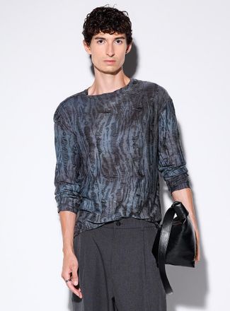 Le 31 Mens Button-collar distressed T-shirt Imported from Seoul