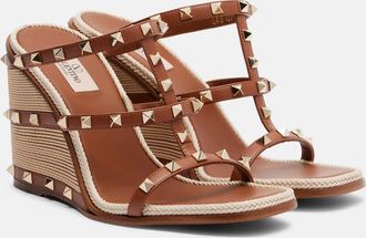 Valentino Garavani Rockstud leather espadrille sandals