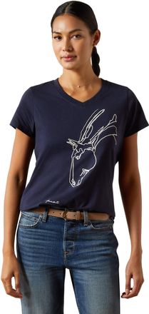 Ariat Womens Hay Girl T-Shirt in Navy, Size X-Large, by Ariat