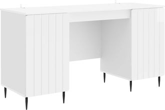 vidaXL Escritorio Brillante 142,5 X 50 X 75 Cm Madera De Ingenier&iacute;a Vidaxl