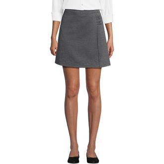 Lands End Ponte A Line Skort Above the Knee in Charcoal Heather at Nordstrom, Size 14