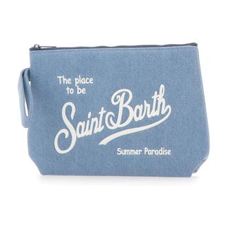 MC2 Saint Barth Clutches, female, Blue, Size: ONE SIZE Aline Pouch