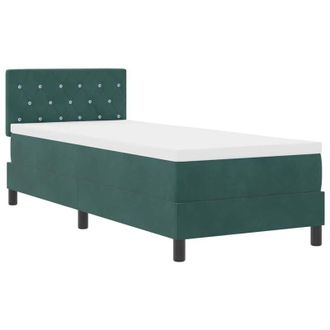 vidaXL Cama Tipo Box Spring Verde Oscuro 80 X 200 Cm Terciopelo Vidaxl