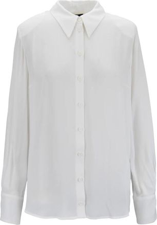 Elisabetta Franchi Dames, Blouses & Shirts, Wit, Maat: XL Viscose