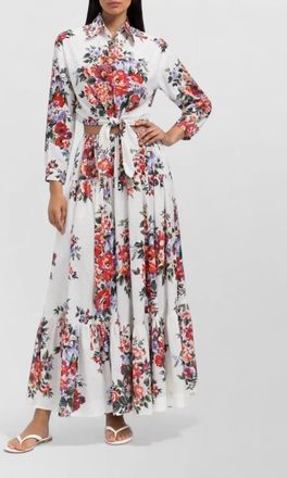 Dolce & Gabbana floral cotton shirt belted waist