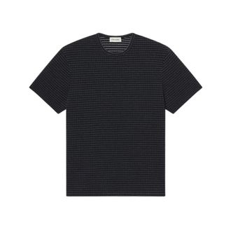 Frame Denim T-Shirts, male, Blue, Size: XL Jacquard Stripe Tee