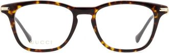 Gucci Tortoiseshell Acetate Square Eyeglasses - Brown
