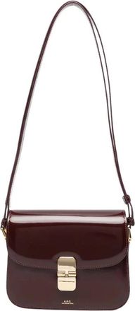 A.P.C. Grace Small Bag - Dames - Schoudertassen - Rood - ONE Size - Katoen - Tassen