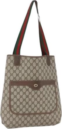 Gucci Pre-owned Plastic Tote Bag - Dames - Vintage Shopper - Beige - ONE Size - Vintage