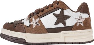 Generic Couple Fashion Retro Boardwalk Casual Thick Sole Platform Comfortable Sports Shoes (Brown,5.5)