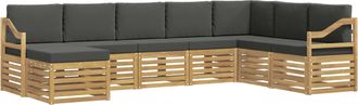 vidaXL Conjunto De Sof&aacute;s De Exterior 8 Uds. Blanco Y Antracita Vidaxl