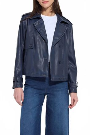 Lyss&eacute; Evonne Cropped Trench Coat In Blue