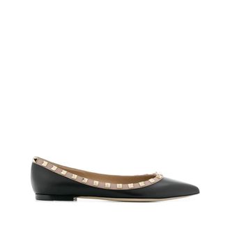 Valentino Garavani Ballerinas, female, Black, Size: 8 1/2 US Rockstud Ballerina