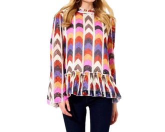 Oliphant Peplum Blouse In Milano