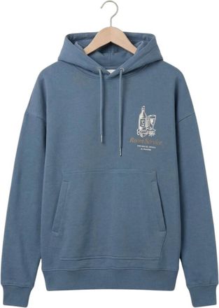 Rester&ouml;ds Jay Hoodie met print op de rug - unisex - Hoodies - Blauw - S - Katoen - Hoodies & sweatvesten