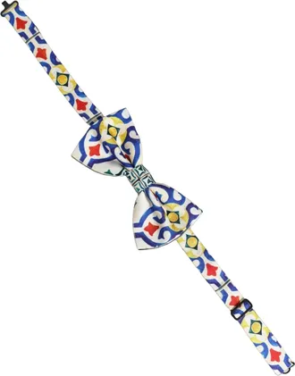 Dolce & Gabbana Majolica Silk Bow Tie - Multicolor
