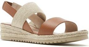 La Canadienne Rica Espadrille Wedge Sandal in Cognac Pebble at Nordstrom Rack, Size 10