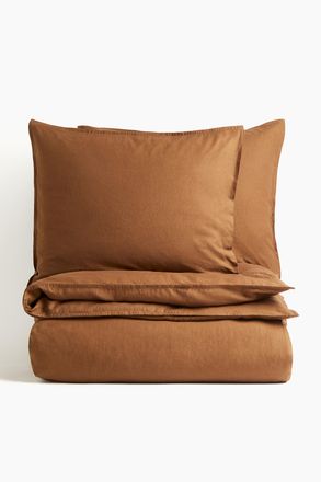 H&M Bettw&auml;sche aus Leinenmix f&uuml;r Doppel-/Kingsize-Bett - Braun