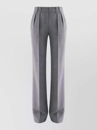 Jil Sander wool gabardine trousers wide leg pleated