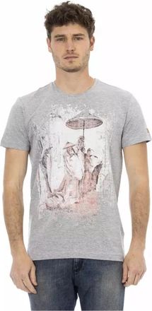 Trussardi Graphic Tee Casual Style - Heren - T-shirts - Grijs - M - Katoen - Tops