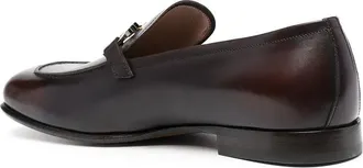 Ferragamo Gancini Buckle Leather Loafer - Black