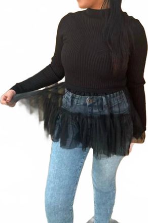 Fate Rockstar Tulle Top In Black