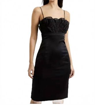 French Connection Bibi Mix Dress In Blackout