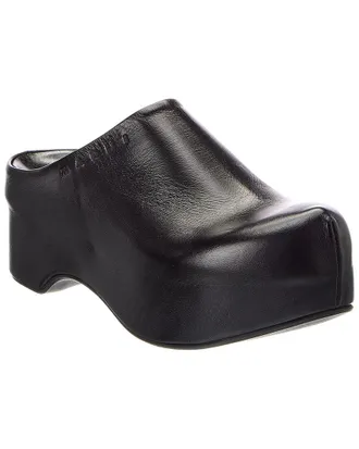 Marni 75 Sabot Leather Clogs
