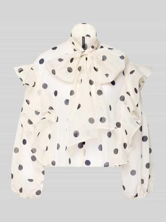 Vero Moda Regular Fit Schluppenbluse mit R&uuml;schen Modell DOROTHY in Offwhite, Gr&ouml;&szlig;e XL