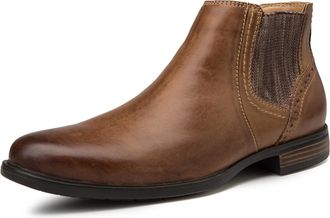 Generic Mens Classic Retro Chelsea Boots Genuine Leather Slip On Ankle Dress Oxford Chukka Boot for Men (6.5,Yellow)