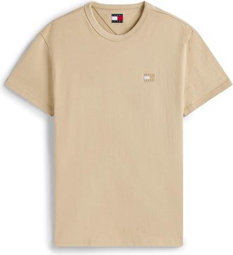 Tommy Jeans Heren Tonaal Badge T-shirt (Beige)