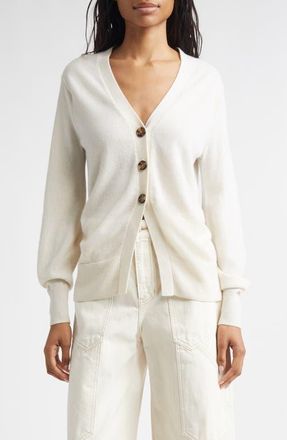 Veronica Beard Lamotte Cashmere Cardigan in Ivory at Nordstrom, Size Medium
