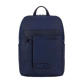 Piquadro Backpacks, male, Blue, ONE SIZE, Expandable Backpack for 13.3 Computers and iPads