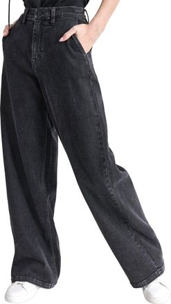 DKNY Dkny High Rise Blackout Wide Leg Jean