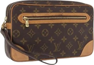 Louis Vuitton Pre-owned Clutches, female, Brown, Size: ONE SIZE Pre-owned Canvas Clutch