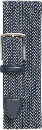 Nordstrom Rack Stretch Braided Belt in Navy- Grey at Nordstrom Rack, Size X-Large