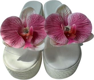 Generic White Shoes Womens Pumps Womens Beach Slippers with Thick Sole Hollow Leisure Slippers Thick Sole Shoes Sandals Womens Shoes 42, White, 2/2.5 UK