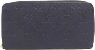 Louis Vuitton Pre-owned Monogram Empreinte Long Wallet - Dames - Vintage Accessoires - Blauw - ONE Size - Leer - Vintage