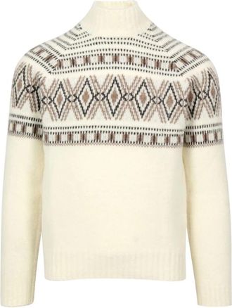 Gran Sasso Trui met ronde hals - Heren - Coltruien - Beige - M - Wol - Truien & Vesten