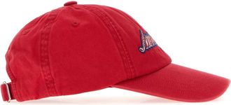 Ami Mens Fuchsia Cotton Baseball Cap Rubyredwashe Exterior: Cappelli Hat