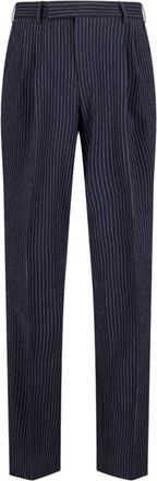 Pantaloni Torino Wijde Plooiende Broek - Heren - Nette broeken - Blauw - S - Broeken