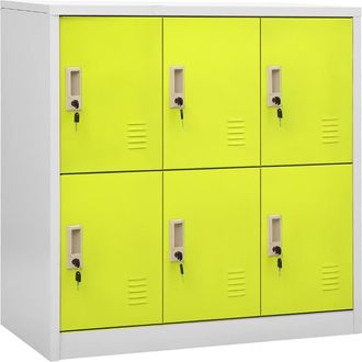 vidaXL Armario Taquilla De Acero Gris Claro Y Verde 90x45x92,5 Cm Vidaxl