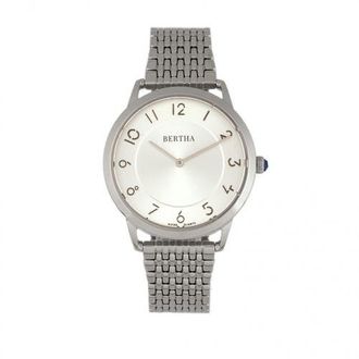 Bertha Sunglasses Abby Swiss Bracelet Watch in Silver at Nordstrom