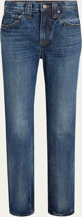 Khaite Farley Straight-Leg Acid-Washed Jeans