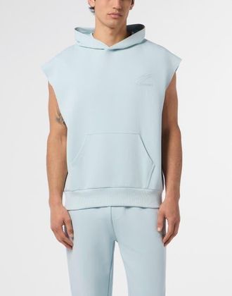 Plein Sport Pique Hoodie Vest Icon Men in Lightblue at Nordstrom, Size Xxx-Large