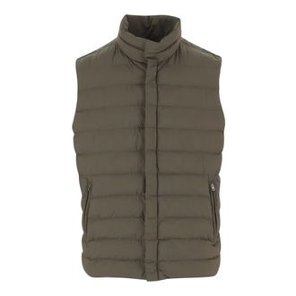 Herno Vests, male, Green, Size: L Padded Vest