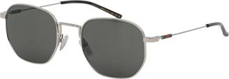Gucci Zonnebrillen - Heren - Zonnebrillen - Grijs - 52 MM - Accessoires