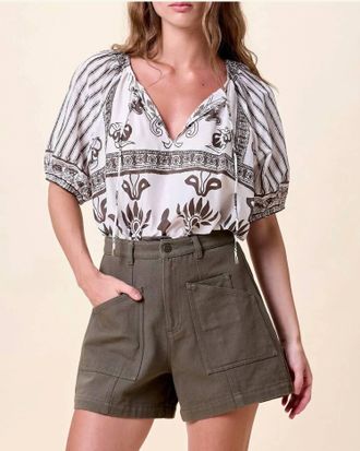 Cleobella Holden High Rise Shorts In Sea Turtle
