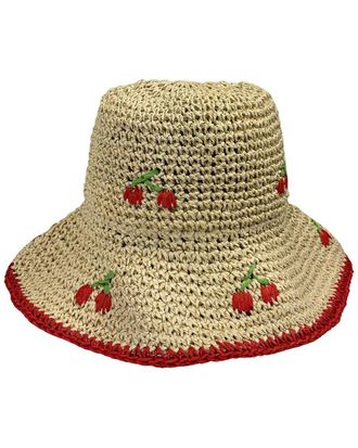 MARCUS ADLER Cherry Straw Bucket Hat